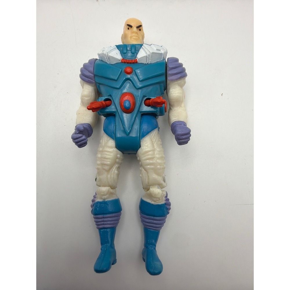 Vintage Lex Luthor Action Figure DC Comics 1989 Power Suit Toy Biz Kenner Blue